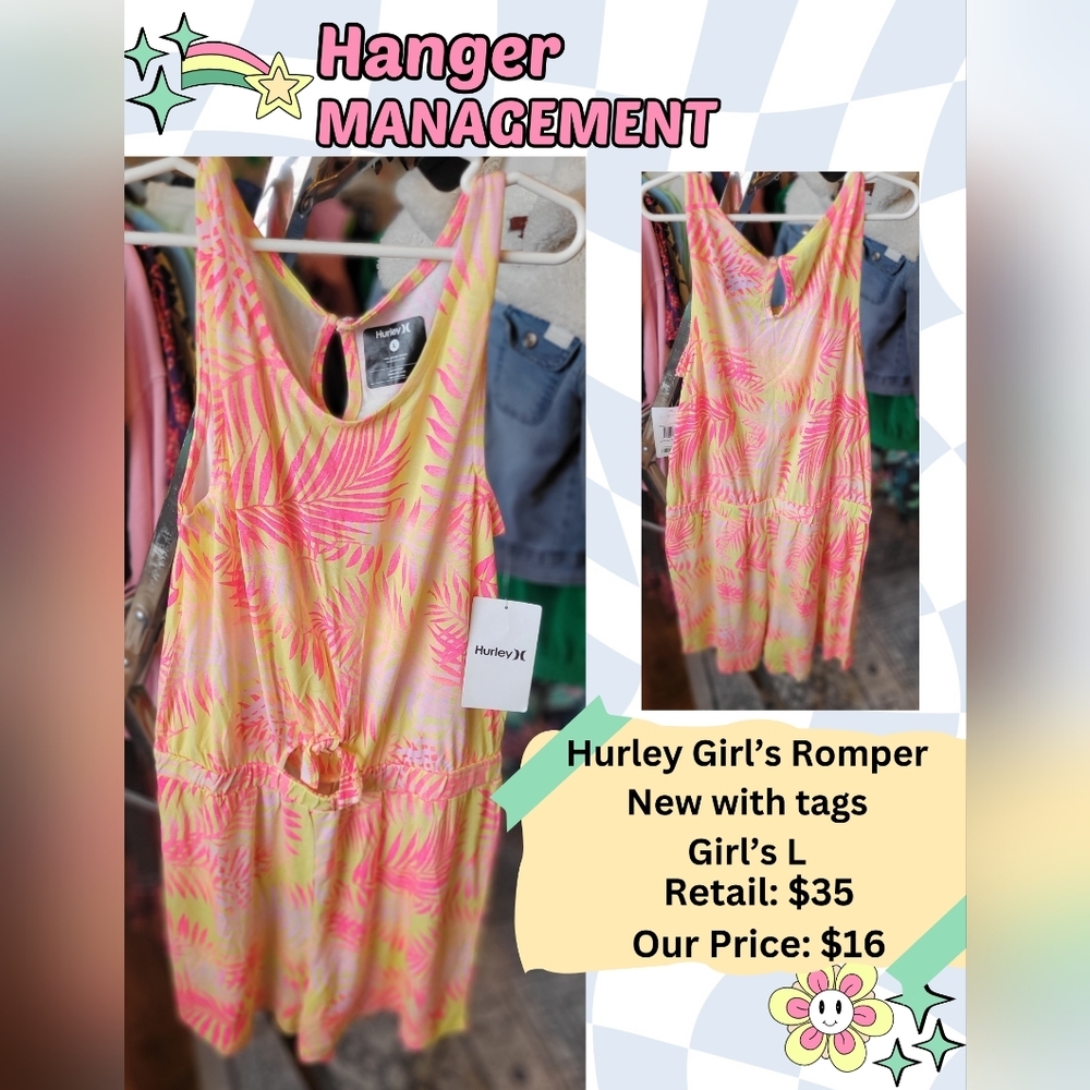 Hurley Girl's L Romper